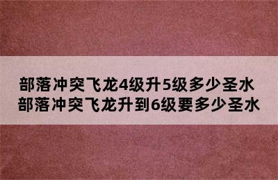 部落冲突飞龙4级升5级多少圣水 部落冲突飞龙升到6级要多少圣水